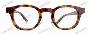 Gafas de Prescripción Modernas, Redondas, de Acetato, Montura Completa, Unisex, Ligeras y Cómodas para Lectura y Uso Diario - Product Image 1