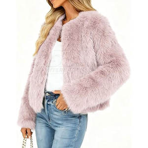 Veste en fausse fourrure tissée de haute qualité au design unique et personnalisé, respirante, écologique, prix abordable pour femmes - Product Image 4