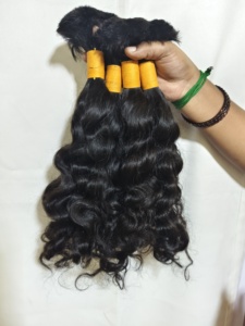 Paquetes de Cabello Humano Natural Sin Procesar al por Mayor, Proveedor de Cabello Rizado Indio con Cutícula Alineada, Cabello Indio Remy de Grado Superior - Product Image 2