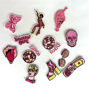 Écussons brodés personnalisés du fabricant, badges avec logo sur mesure, étiquettes rondes en tissu polyester, bord brodé, tissage 3D - Product Image 4
