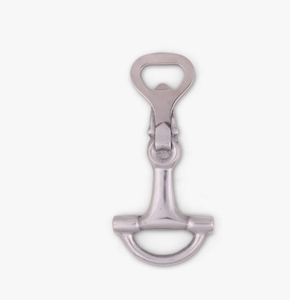 Ouvre-bouteille en forme de mors de cheval en métal, finition laiton argenté, fait main, accessoire de bar, outil de cuisine, accessoire de table, cadeau, décoration - Product Image 3