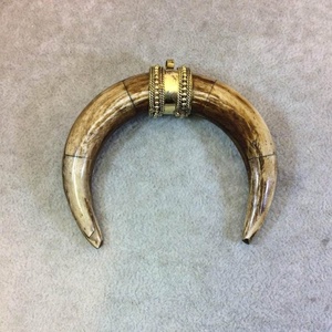 Luxury Buffalo Bone Crescent Necklace Handmade Viking Bone Charm Pendant Medieval Tribal Jewelry From Wholesale Supplier - Product Image 5