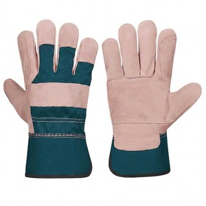 ถุงมือหนัง STALWART IMPEX สีฟ้าอ่อน-น้ำตาล  แบบเต็มผิวสัมผัส กันลื่น ทนต่อการเสียดสี  ข้อมือตรง  ถุงมือเพื่อความปลอดภัย - Product Image 2