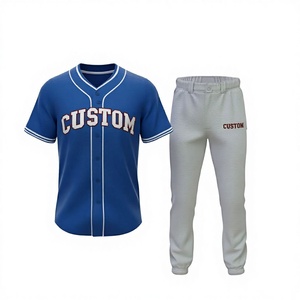 High Quality Custom Sublimation Printed <b>Baseball</b>/Softball Uniform <b>Sets</b> Plus Size Adult Unisex 100% Polyester Moisture-Wicking - Product Image 2