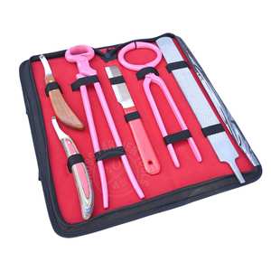 Kit d'outils de fermeur avec couteau à sabots, boucle pour l'abécès, nettoie en toute sécurité les zones infectées, testeur de sabots, coupe-sabots de 15 pouces, couteau à sabots, râpe à sabots - Product Image 1