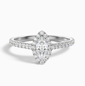 Bague de Fiançailles en Moissanite Taille Marquise avec Sertissage Griffe en Argent Sterling 925 Plaqué Or Rose, Élégante et Délicate, Idéale pour les Fêtes - Product Image 3
