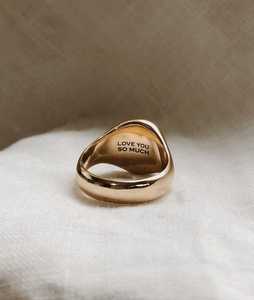 Plain Engraved Signet Pinky <b>Rings</b> Custom 14K Solid Gold Oval Delicate Personalized Monogram Fine Jewelry For <b>Men</b> Women Wholesale - Product Image 5