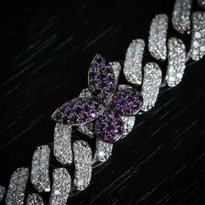 Collar de Plata 925 con Nombre Personalizado, Cierre con Moissanita VVS, Pasa Prueba de Diamante, Cadena de Eslabones Moderna, Chapado en Rodio, Unisex - Product Image 4