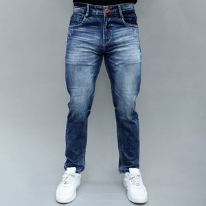 Jeans bleus extensibles Gex pour hommes, taille mi-haute, les plus vendus en gros - Product Image 1