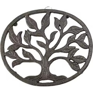 Salvamanteles de Metal de Hierro Fundido Vintage con Diseño de Árbol de la Vida, Resistente, Rústico, Protector de Calor para Mesa de Comedor, Decoración de Cocina Estilo Granja - Product Image 1