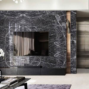 Mármol Natural Negro Marino de Grado de Lujo con Superficie Pulida Lisa para Proyectos de Diseño de Interiores a Buen Precio - Product Image 2