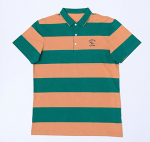 เสื้อโปโลผู้ชาย พรีเมียม คอตตอน ลายทาง แขนสั้น ระบายอากาศดี แฟชั่นฤดูร้อน ทรงคลาสสิค เหมาะสำหรับตีกอล์ฟ ขายส่งเสื้อโปโล - Product Image 1