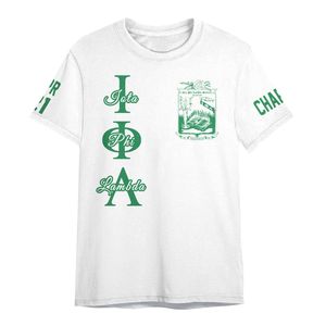 Camiseta Iota Phi Lambda blanca y verde con cuello redondo, estampado personalizado del capítulo, camiseta de manga corta de inspiración griega para mujer, ajuste unisex - Product Image 5