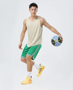 Shorts de basketball sportifs pour hommes en gros – Maille respirante, écologiques, avec poches, style streetwear hip-hop, coupe décontractée, logo personnalisé – Nouvelle collection - Product Image 4