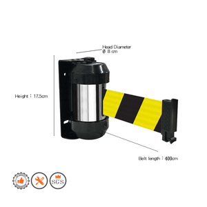 อลูมิเนียมอัลลอยขนาด5เมตรพร้อมอุปกรณ์อโนไดซ์แม่เหล็กแบบยืดหดได้ (สีเหลือง/ดำ) แผงกั้นจราจร - Product Image 2