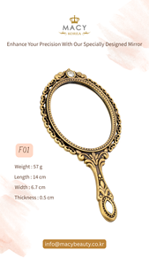 MACY BEAUTY KOREA Antique Bronze Oval <b>Handheld</b> <b>Mirror</b> with Crystal Vintage Vanity <b>Mirror</b> - Product Image 4