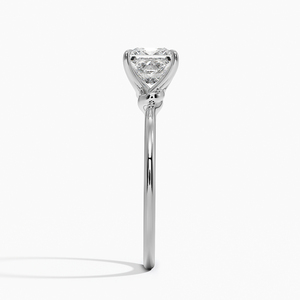 BOJ <b>Ring</b> 0112 Princess Cut 925 <b>Silver</b> Love Knot Prong Setting <b>Solitaire</b> Diamond <b>Ring</b> 2ct D Color VVS1 Moissanite GRA Certified - Product Image 3