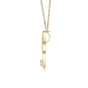 จี้เพชรรูปอินฟินิตี้สีทองคำจาก Vaayu Jewels สำหรับผู้หญิง สไตล์โรแมนติก เหมาะสำหรับงานแต่งงาน ทอง 10K 14K 18K เงิน 925 935 - Product Image 4