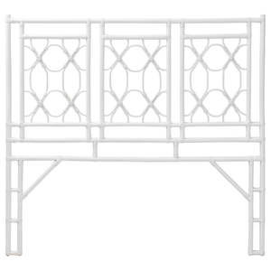 Sampson Tête de lit indépendante en rotin blanc bohème Meubles de chambre élégants - Product Image 6