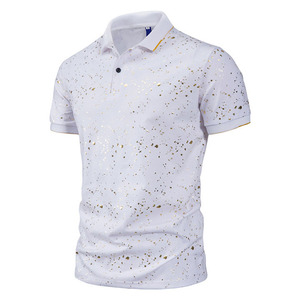 T-shirt col chemise à manches courtes pour homme, style gothique, en tissu tricoté durable, structure confortable, imprimé numérique - Product Image 3
