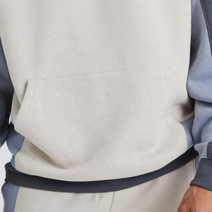 Nuevo Estilo, Sudadera con Capucha y Pantalones Deportivos Unisex de Dos Piezas, Holgados, con Bloques de Color, de Algodón y Forro Polar para Invierno, con Logotipo Personalizado Bordado - Product Image 4