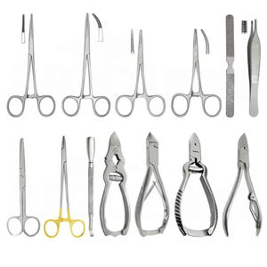 Nouvel ensemble de podologie industrielle de 13 pièces, coupe-ongles pour soins des pieds, instruments en acier inoxydable, kit de manucure et pédicure CE - Product Image 4