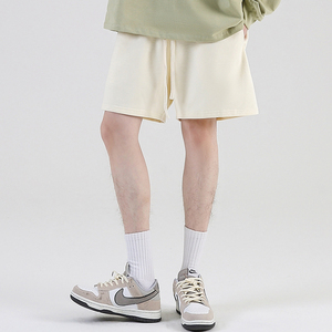Pantalones Cortos Deportivos para Hombre, de Spandex/Algodón, Cintura Elástica, con Bolsillos Delanteros con Logotipo, Transpirables, Ecológicos, Impermeables, de Secado Rápido - Product Image 1