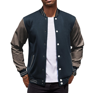 Chaqueta de Invierno Letterman con Cuello Acanalado de Color Personalizado de Buena Calidad, Precio al por Mayor, Corte Regular, Chaquetas de Béisbol para Hombre - Product Image 1