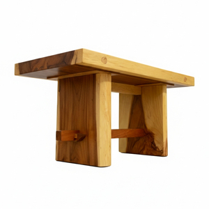 Mesa de Centro Recta de Madera Sua, Ecológica y Duradera, Estilo Rústico Moderno para Sala de Estar, Madera Sólida para Uso en Casa o Cafetería, Niwara - Product Image 3
