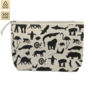 กระเป๋าเครื่องสำอางผ้าแคนวาสคอตตอนแบบไม่เคลือบ 310 GSM ขนาด 23x14 ซม. สำหรับเดินทาง พิมพ์โลโก้ได้ตามต้องการ ขายส่ง OEM รุ่น AS0053 - Product Image 2