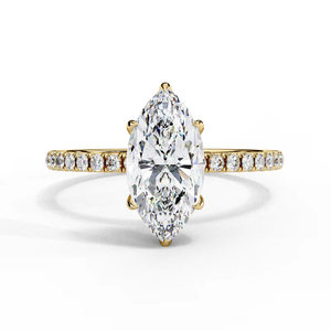 Wholesale Cut Marquise Lab Grown Diamond 14K 18K White Gold 925 Sterling <b>Silver</b> Promise <b>Ring</b> Prong <b>Statement</b> Wedding Jewelry - Product Image 3