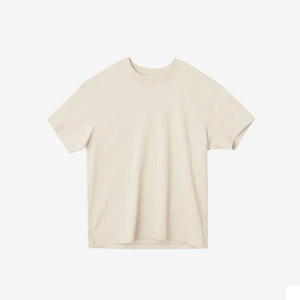 Fabricante de camisetas personalizadas de corte holgado, camiseta de cuello simulado para mujer, al por mayor, lisa, de manga corta, de tela gruesa y extragrande para mujer - Product Image 4