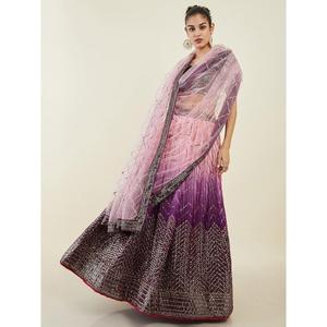 Cautivador Purple Sequins Art Seda Eventos Wear Lehenga Choli - Product Image 2