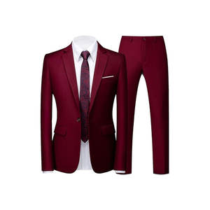 Costume d'affaires pour hommes de haute qualité à double boutonnage avec col mandarin et pantalon en crochet lavé – Tenue de cérémonie - Product Image 3