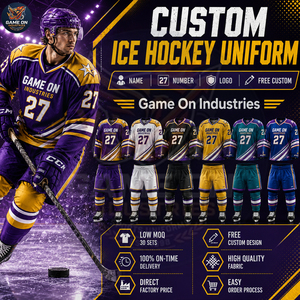 Factory Direct Wholesale High Quality Custom Sublimated Ice Hockey Uniform Full Set Personalized Team Sports Jersey and Pants - Product Image 4