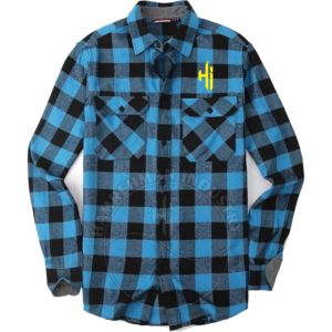 Chemise en flanelle pour homme, style streetwear urbain, douce, isolante, chaude, à carreaux, manches longues, chemise en coton de créateur - Product Image 3