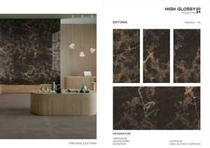 Baldosa de Porcelana con Aspecto de Mármol Brillante de 600x1200mm, Impermeable, Diseño Moderno, Adhesiva, para Sala de Estar, Dormitorio, Hotel - Product Image 6