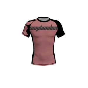Camiseta de Entrenamiento de Manga Corta para Hombre Saqibandco, Ajustada, de Secado Rápido, de Poliéster, con Logotipo Frontal, para Artes Marciales Mixtas - Product Image 3