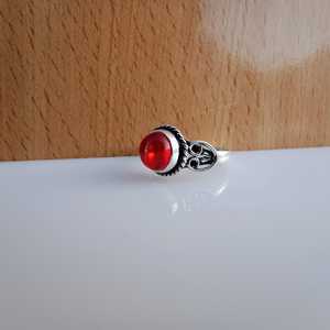 <b>Red</b> Carnelian Ring Sterling Silver Plated Handmade Jewelry Gemstone Ring Women Gift Fashion Elegant Ring - Product Image 6