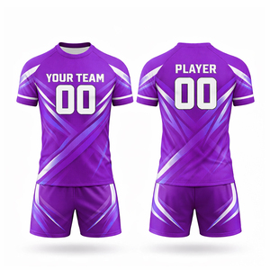 Uniformes Deportivos Personalizados Azules y Blancos con Ajuste Flexible y Tela Resistente para Partidos y Entrenamientos de Alta Intensidad - Product Image 3