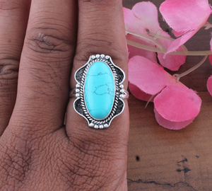 Bague de fête classique en argent sterling 925 avec améthyste, vente en gros, bague statement vintage ovale en pierre précieuse naturelle, bordure antique raffinée - Product Image 4