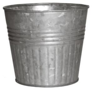 Seau en métal galvanisé vintage tendance, taille personnalisée, avec poignée, pour la décoration extérieure de la maison et du jardin, jardinière - Product Image 1