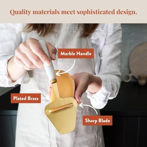 Affettatrice per Formaggio in Marmo Bianco, Utensile per Tagliare Perfettamente il Formaggio - Product Image 2