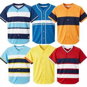 Vente en gros de maillots de baseball et de softball personnalisés pour adultes, à manches courtes, respirants, légers, vêtements de sport - Product Image 3