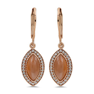 Handmade Marquise Shape Natural Gemstone 925 Sterling Silver Dangle Earrings Women Fine Jewelry - Product Image 1