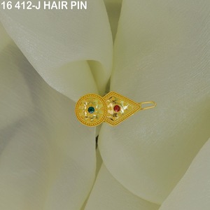 Pasador de Pelo Decorativo Chapado en Oro Árabe para Mujer, Joyería para el Cabello al por Mayor, Accesorios de Moda Árabe para el Cabello al por Mayor B2B - Product Image 1