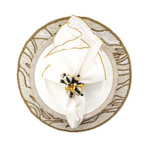 Ganges Glass <b>Beaded</b> <b>Placemats</b> - Set of 2 - Product Image 1