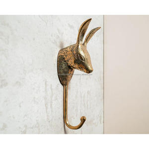 Decorative Bunny Head Wall <b>Hook</b> Luxury Large Ears Hare Head Sculpted <b>Hooks</b> For Home Decoration And Easter - Product Image 5