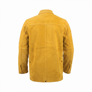 Veste de soudeur en cuir de vachette de qualité supérieure, protection industrielle robuste, résistante au feu et imperméable - Product Image 2