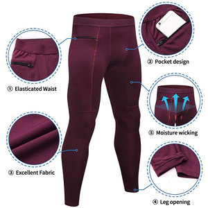Collants de sport pour hommes à compression, séchage rapide, élastiques, pour l'entraînement, la gym et le fitness - Product Image 6